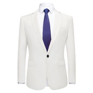 Dress Slim Fit Black Blazer Single Breasted One Button Prom Suit Sports Coat